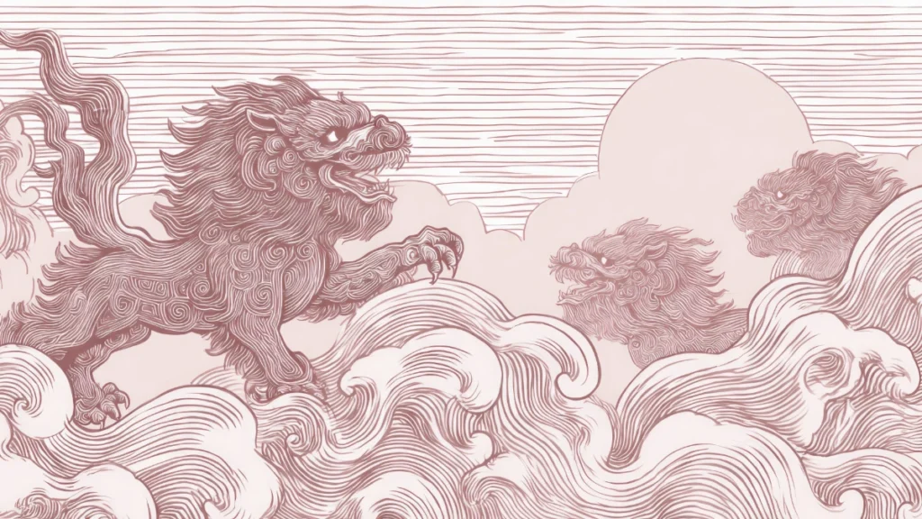 Chinese mythology animal painting